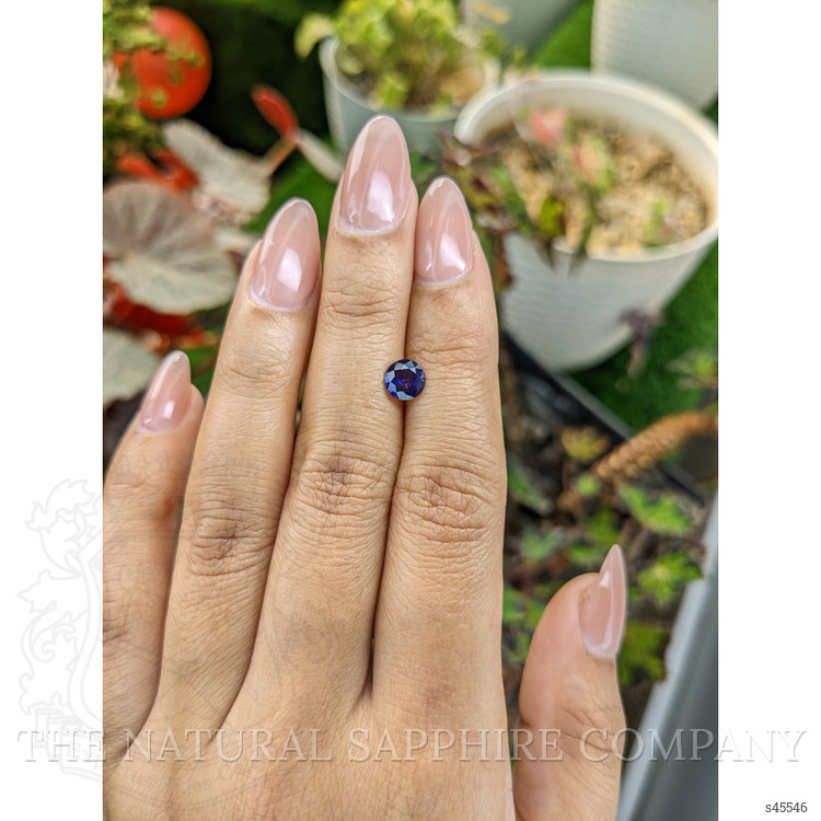 0.85 Ct. Purplish Blue Sapphire from Ceylon (Sri Lanka)