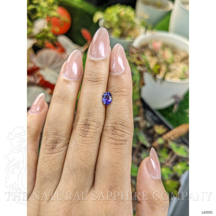 0.94 Ct. Purplish Blue Sapphire from Ceylon (Sri Lanka)