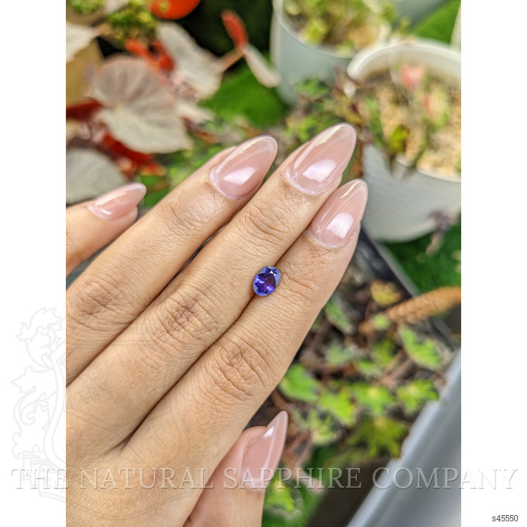 0.94 Ct. Purplish Blue Sapphire from Ceylon (Sri Lanka)