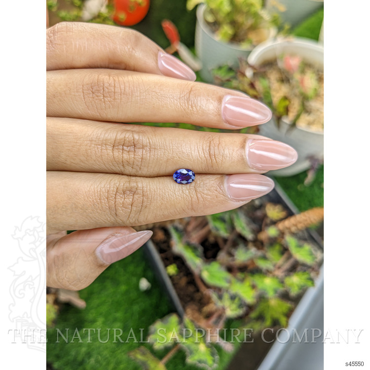 0.94 Ct. Purplish Blue Sapphire from Ceylon (Sri Lanka)
