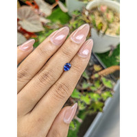 0.89 Ct. Purplish Blue Sapphire from Ceylon (Sri Lanka) Life Style