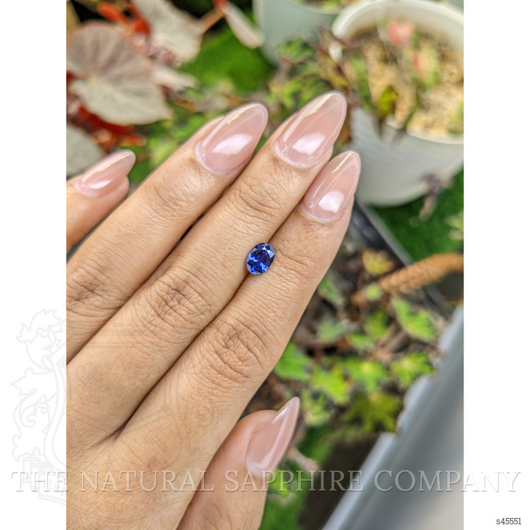 0.89 Ct. Purplish Blue Sapphire from Ceylon (Sri Lanka)