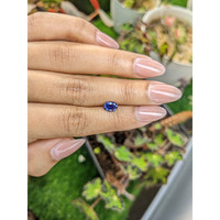 0.89 Ct. Purplish Blue Sapphire from Ceylon (Sri Lanka) Life Style