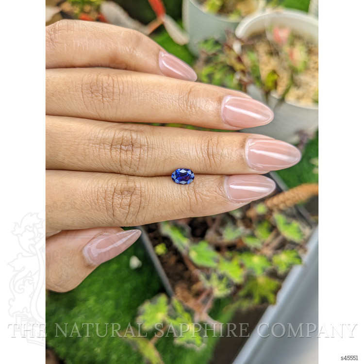 0.89 Ct. Purplish Blue Sapphire from Ceylon (Sri Lanka)