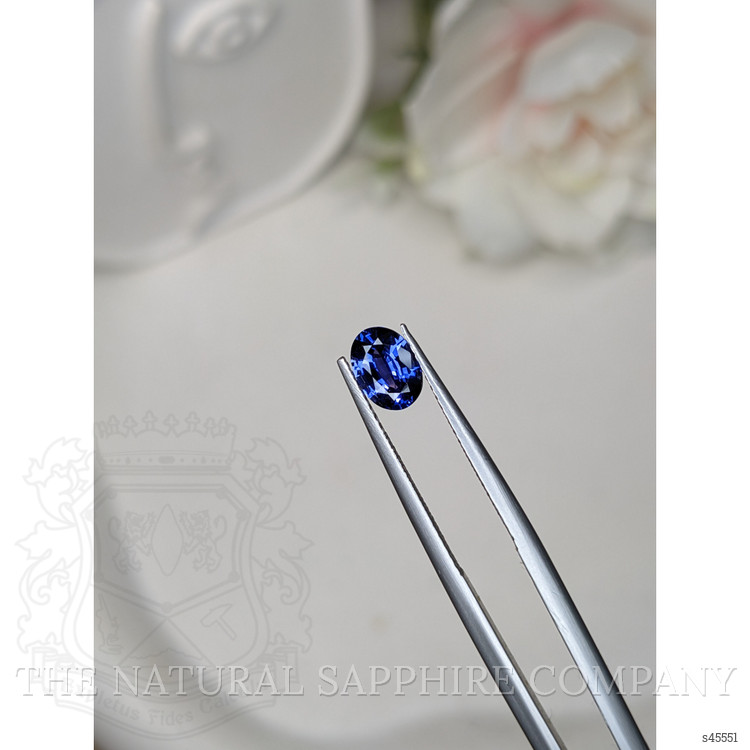 0.89 Ct. Purplish Blue Sapphire from Ceylon (Sri Lanka)