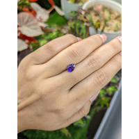 0.75 Ct. Bluish Purple Sapphire from Ceylon (Sri Lanka) Life Style