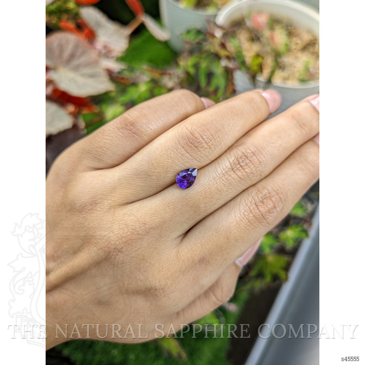 0.75 Ct. Bluish Purple Sapphire from Ceylon (Sri Lanka)