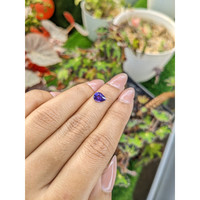 0.75 Ct. Bluish Purple Sapphire from Ceylon (Sri Lanka) Life Style