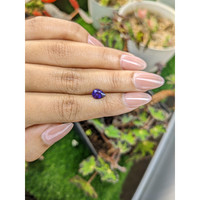 0.75 Ct. Bluish Purple Sapphire from Ceylon (Sri Lanka) Life Style