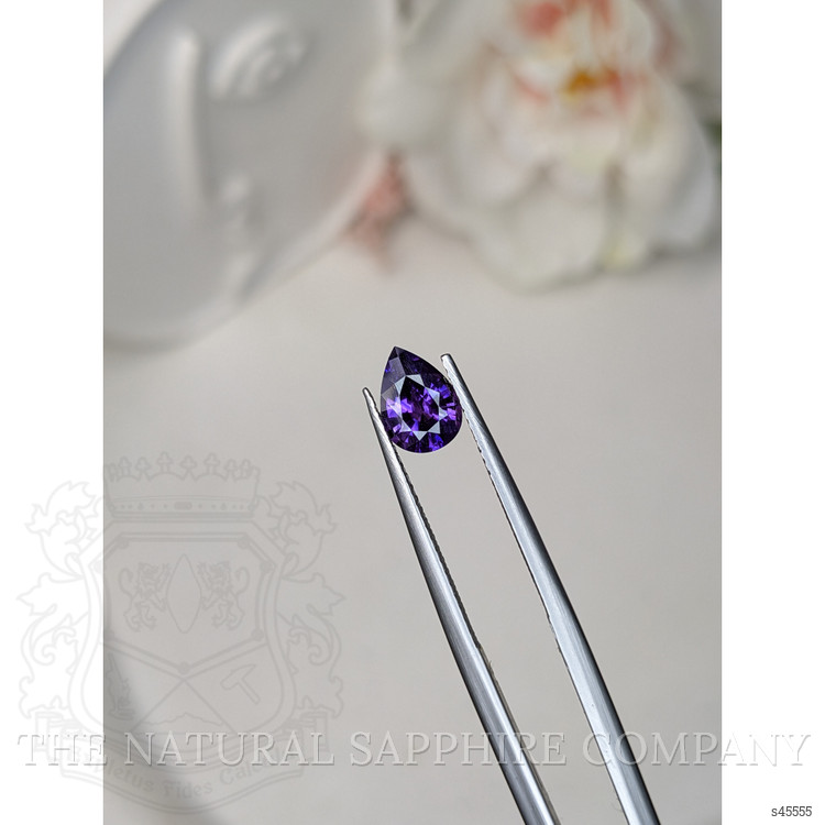 0.75 Ct. Bluish Purple Sapphire from Ceylon (Sri Lanka)
