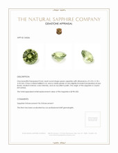 0.66 Ct. Green Sapphire from Ceylon (Sri Lanka) Appraisal