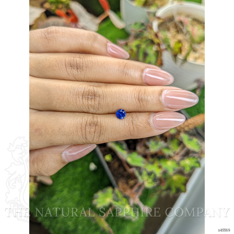 0.63 Ct. Blue Sapphire from Ceylon (Sri Lanka)