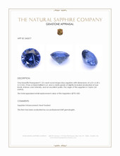 1.32 Ct. Blue Sapphire from Ceylon (Sri Lanka) Appraisal