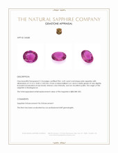 6.49 Ct. Pink Sapphire from Madagascar Appraisal