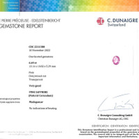 6.49 Ct. Pink Sapphire from Madagascar Scan Report