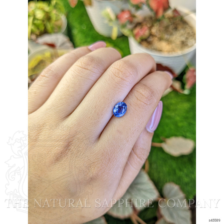 1.76 Ct. Blue Sapphire from Ceylon (Sri Lanka)