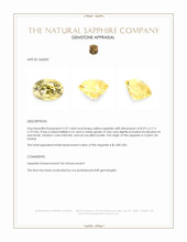 2.37 Ct. Yellow Sapphire from Ceylon (Sri Lanka) Appraisal