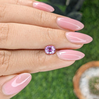 1.03 Ct. Purplish Pink Sapphire from Madagascar Life Style