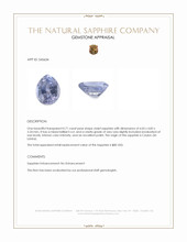 0.71 Ct. Violet Sapphire from Ceylon (Sri Lanka) Appraisal