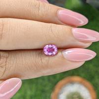 1.07 Ct. Purplish Pink Sapphire from Madagascar Life Style