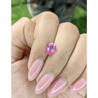 1.03 Ct. Purplish Pink Sapphire from Madagascar Life Style