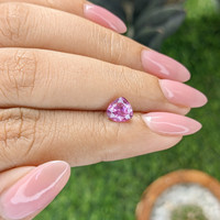 1.23 Ct. Purplish Pink Sapphire from Madagascar Life Style