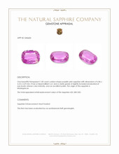 1.00 Ct. Purplish Pink Sapphire from Madagascar Appraisal