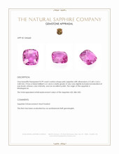 0.99 Ct. Pink Sapphire from Madagascar Appraisal