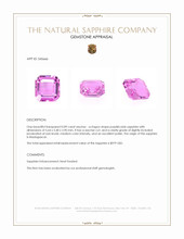 0.89 Ct. Purplish Pink Sapphire from Madagascar Appraisal