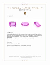 0.95 Ct. Purplish Pink Sapphire from Madagascar Appraisal
