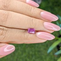 0.95 Ct. Purplish Pink Sapphire from Madagascar Life Style