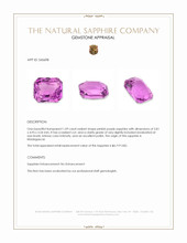 1.09 Ct. Pinkish Purple Sapphire from Madagascar Appraisal