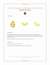 3.01 Ct. Yellow Sapphire from Ceylon (Sri Lanka) Appraisal