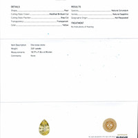 3.01 Ct. Yellow Sapphire from Ceylon (Sri Lanka) Scan Report