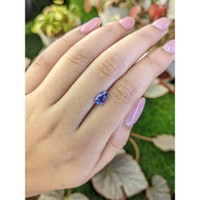 1.12 Ct. Purplish Blue Sapphire from Ceylon (Sri Lanka) Life Style