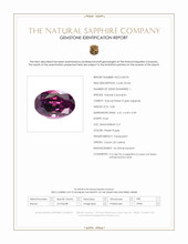 0.82 Ct. Pinkish Purple Sapphire from Ceylon (Sri Lanka) Scan Report