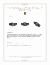 8.13 Ct. Blue Sapphire from Ceylon (Sri Lanka) Appraisal