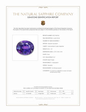 1.21 Ct. Bluish Purple Sapphire from Tanzania Scan Report