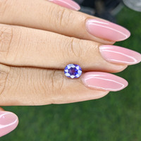 1.21 Ct. Bluish Purple Sapphire from Tanzania Life Style