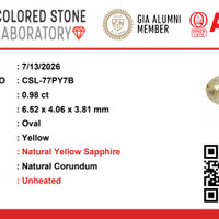 0.98 Ct. Yellow Sapphire from Ceylon (Sri Lanka) Pdf