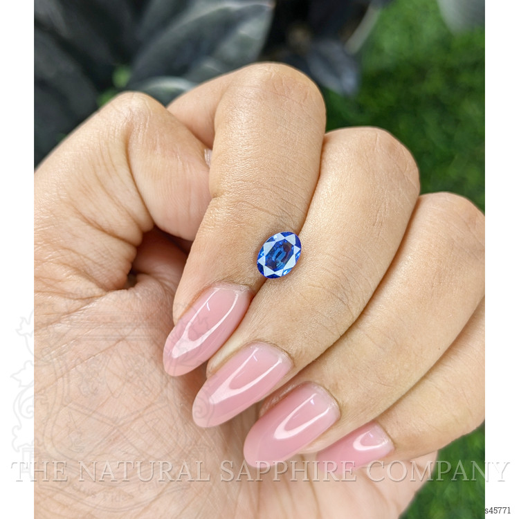 0.91 Ct. Blue Sapphire from Ceylon (Sri Lanka)