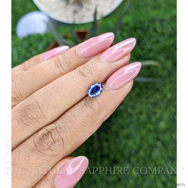 0.89 Ct. Blue Sapphire from Ceylon (Sri Lanka)