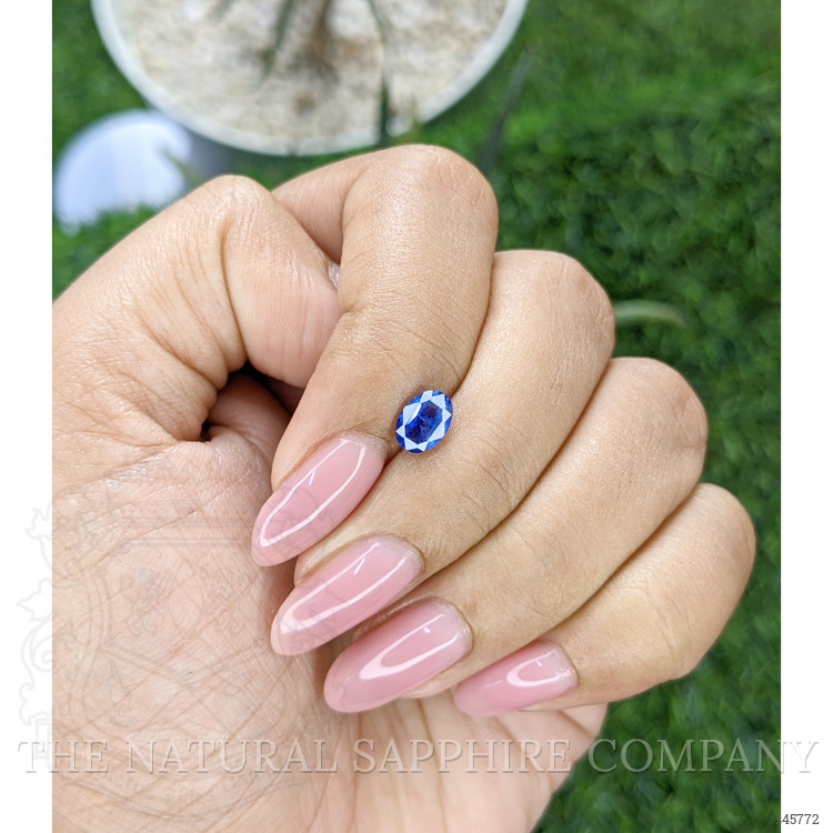 0.89 Ct. Blue Sapphire from Ceylon (Sri Lanka)