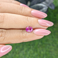1.08 Ct. Purplish Pink Sapphire from Ceylon (Sri Lanka) Life Style