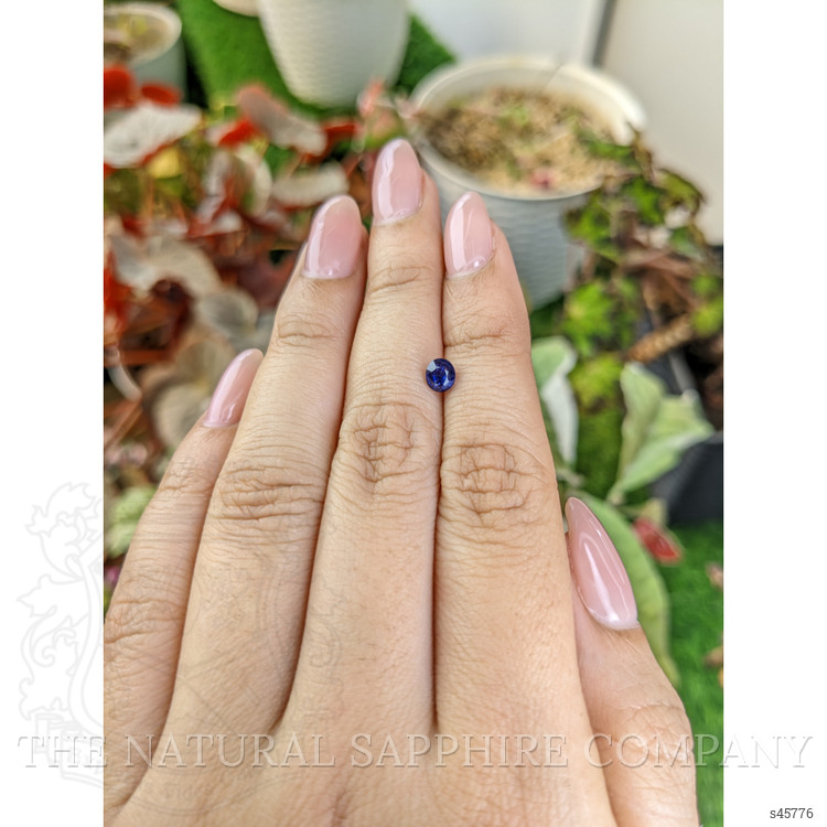 0.68 Ct. Purplish Blue Sapphire from Ceylon (Sri Lanka)