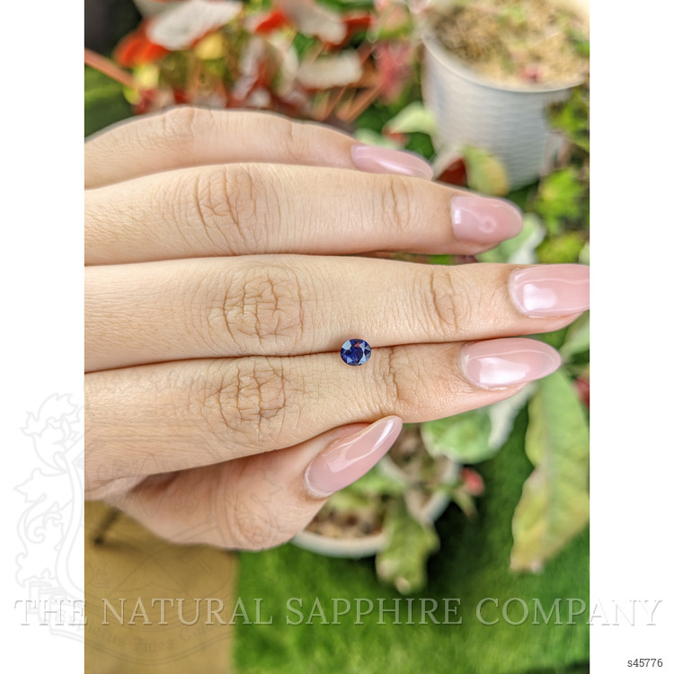 0.68 Ct. Purplish Blue Sapphire from Ceylon (Sri Lanka)