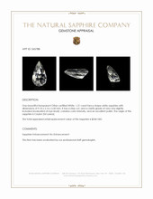 1.21 Ct. White Sapphire from Ceylon (Sri Lanka) Appraisal