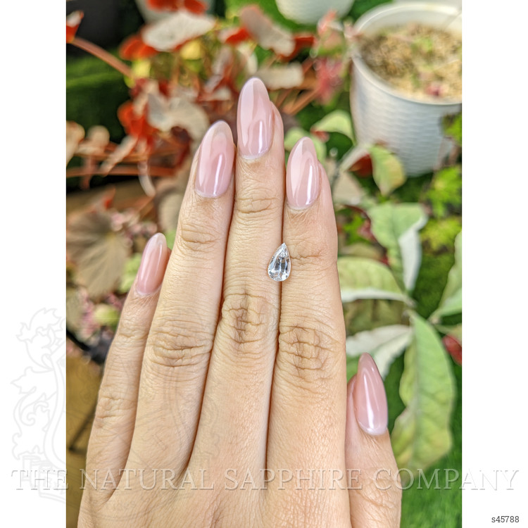 1.21 Ct. White Sapphire from Ceylon (Sri Lanka)