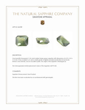 1.06 Ct. Green Opalescence Sapphire from Madagascar Appraisal