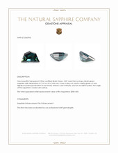 0.87 Ct. Bluish Green Sapphire from Ceylon (Sri Lanka) Appraisal